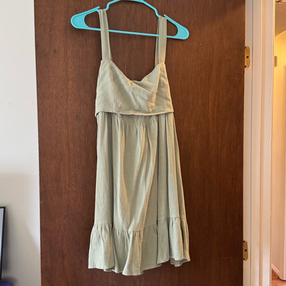 Altar'd State Soft Sage Textured Dress